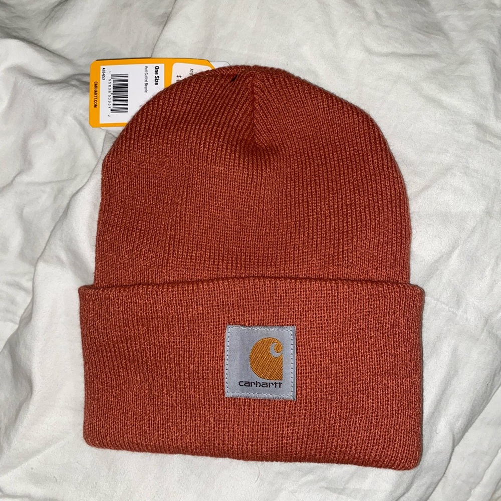 Brand new orange/pink carhartt beanie